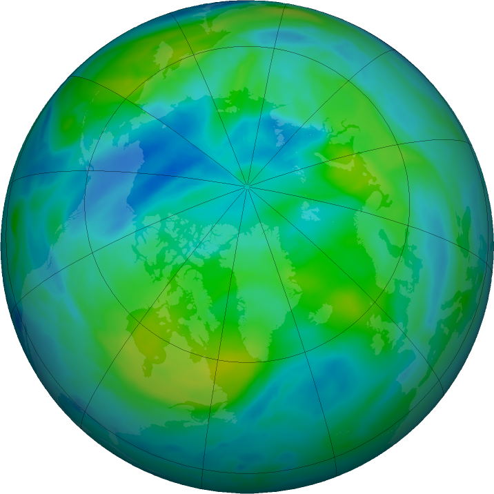 Arctic ozone map for 30 September 2018